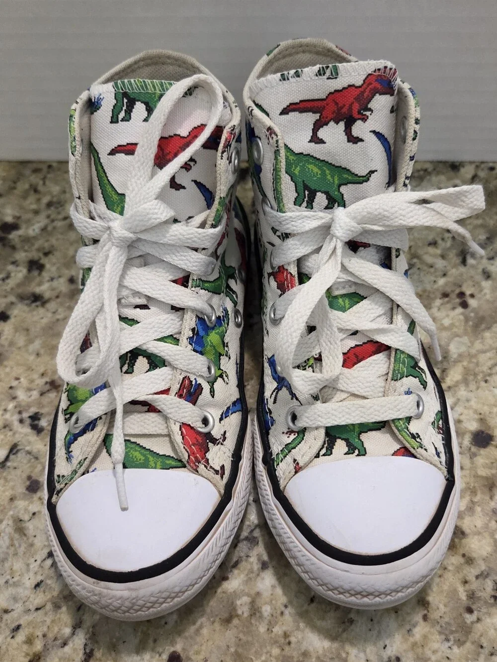 Converse Chuck Taylor All Star Dinosaur Sneaker 8 Bit Dino Shoes Kids Size 13